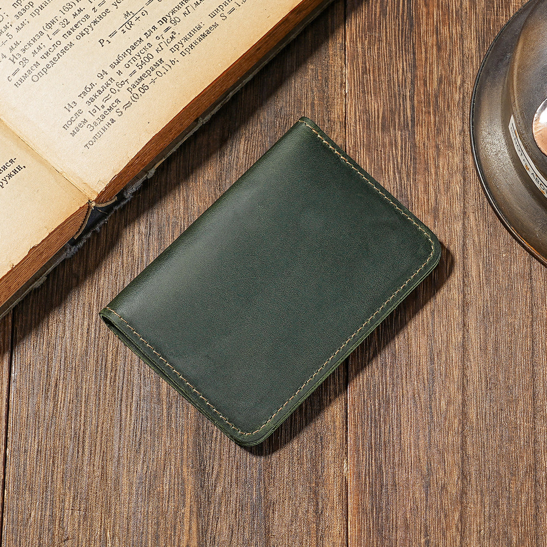 Premium Leather Bi-Fold Card Wallet