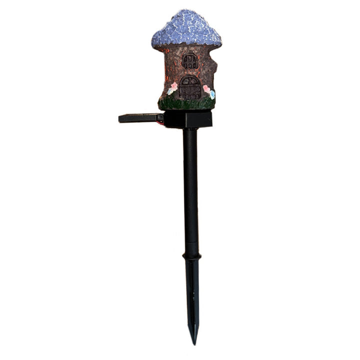 Welcoming Birdhouse Solar Pathway Stake Light With Dusk-To-Dawn Sensor Bowlift
