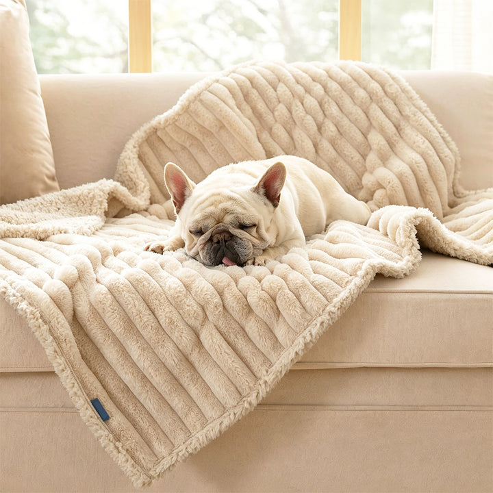 Plush dog Throw Blanket