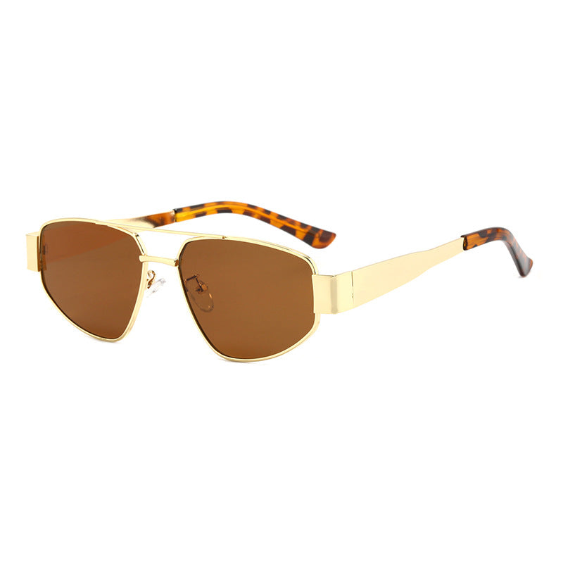 Men's Aviator-Style Metallic Sunglasses Bowlift