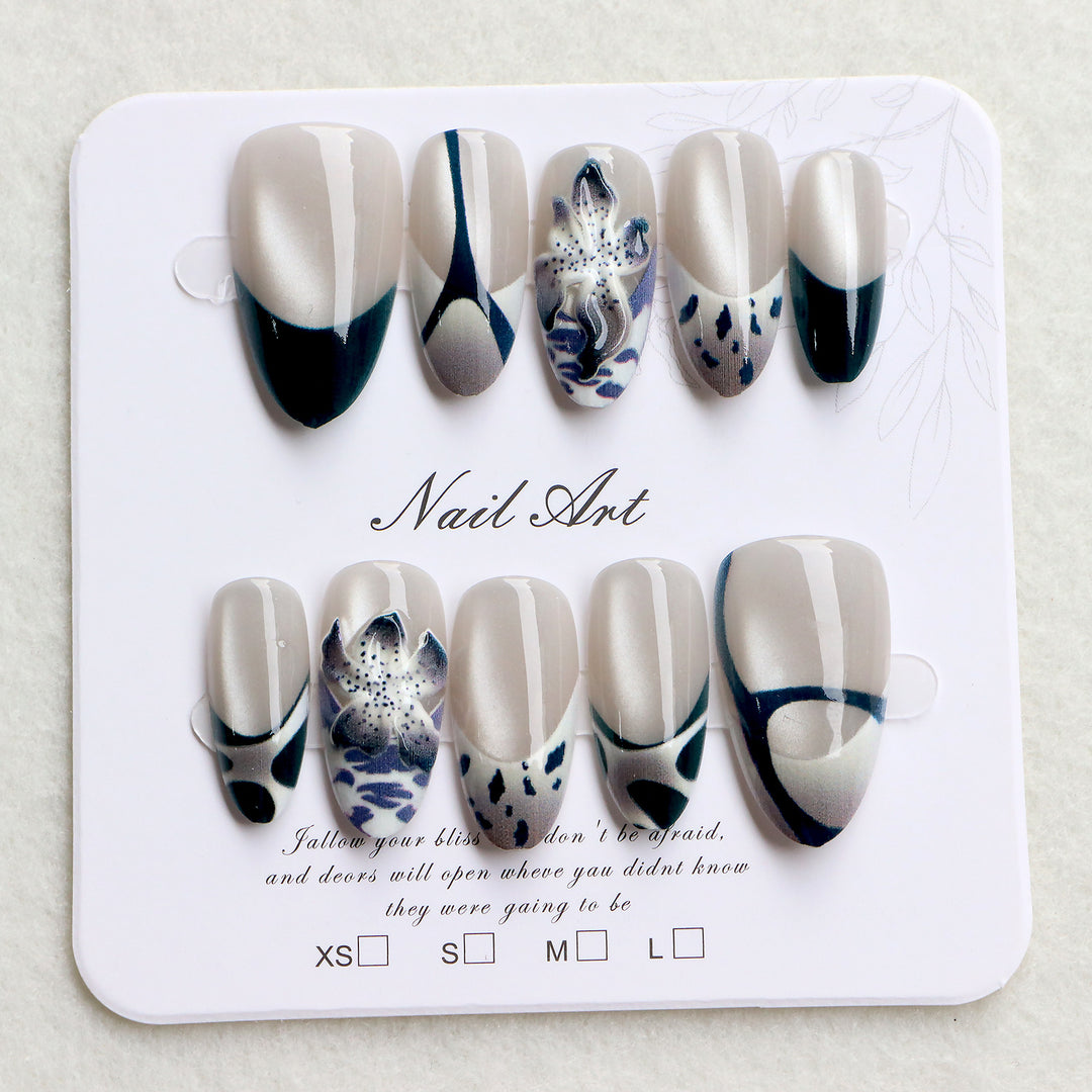 Artistic Floral Nail Art Set Bowlift