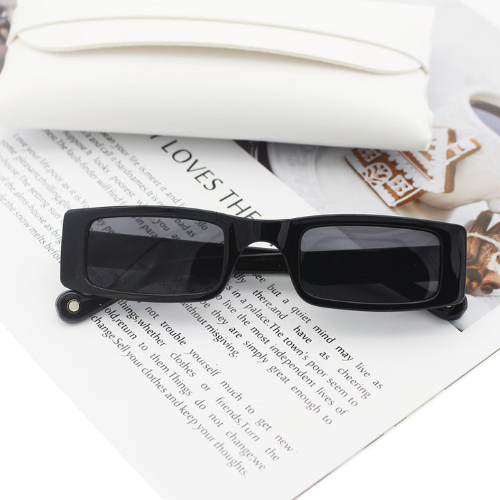 Women's fashion rectangular sunglasses with textured frame Bowlift