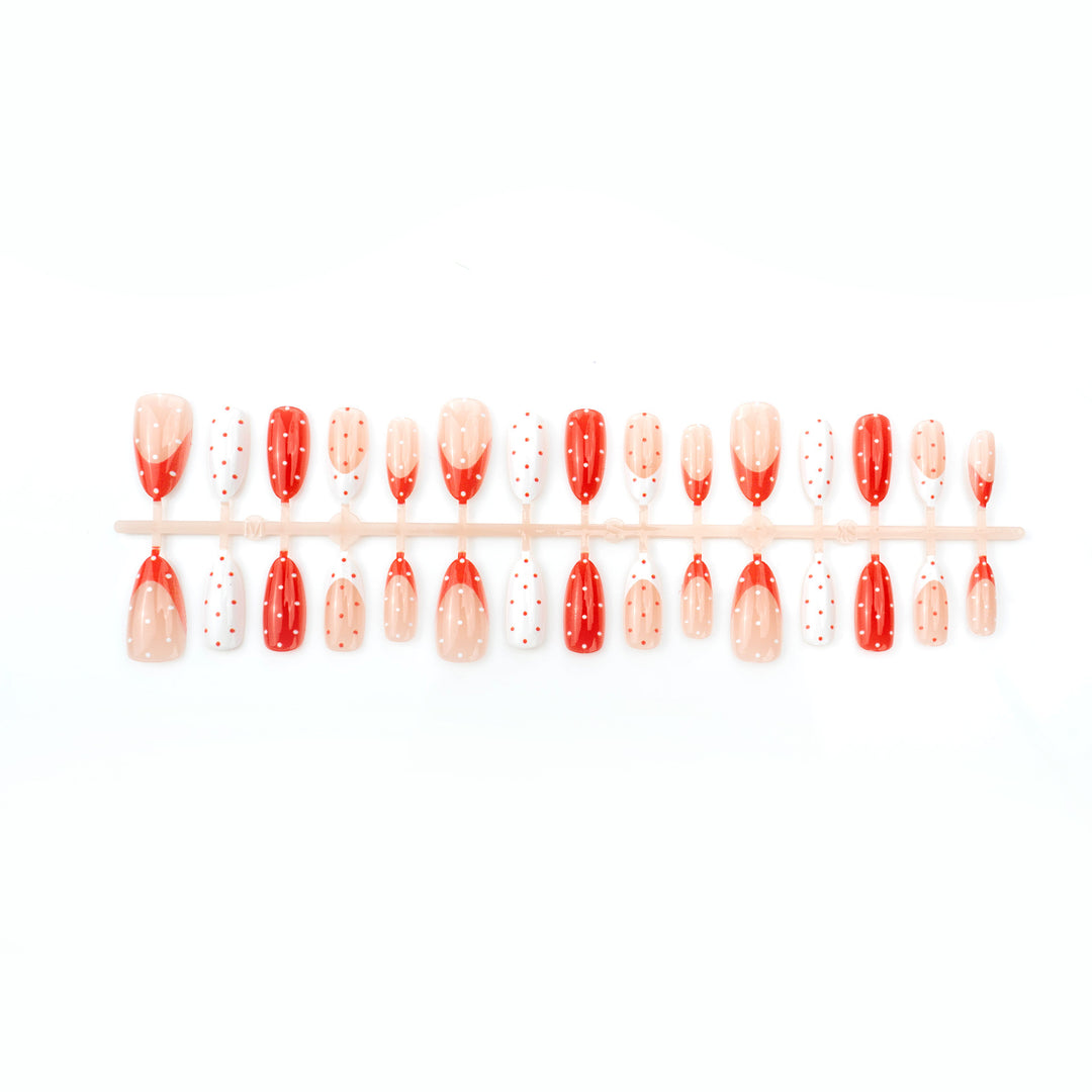 Creative nail art set with playful polka dot design Bowlift