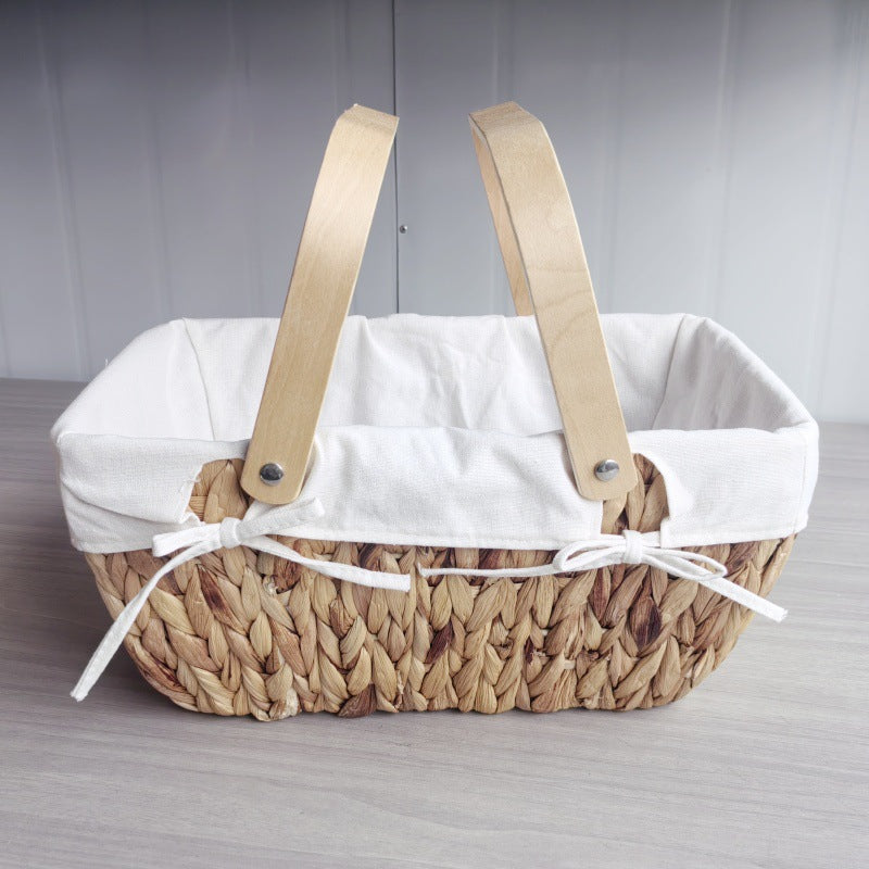Natural Woven Storage Basket Bowlift