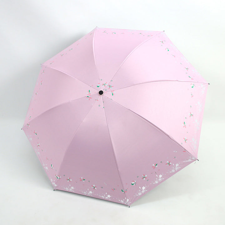 Women's Foldable Umbrella with Floral Patterns Bowlift