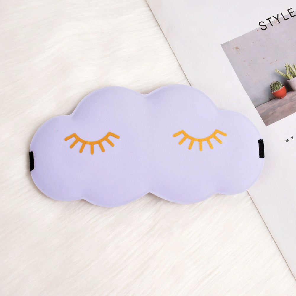 Women's cute cloud sleep mask made of memory foam with ergonomic padding and adjustable elastic band Bowlift