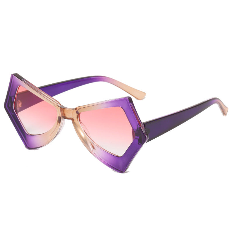 Women's polygonal sunglasses in extravagant design Bowlift