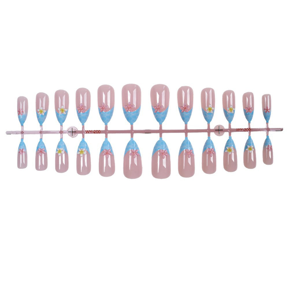 Floral Print Press-On Nail Set Bowlift