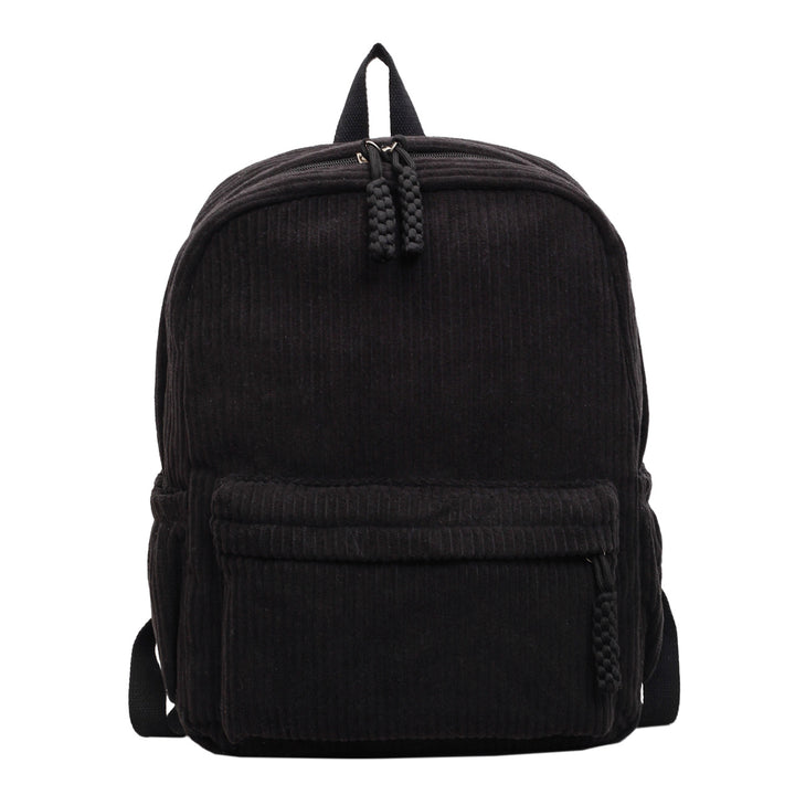 Corduroy Textured School Backpack Bowlift