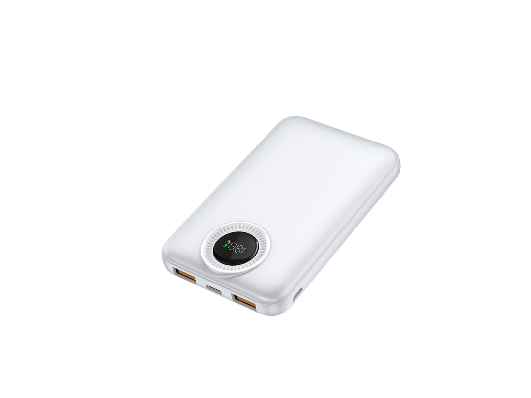 Portable high-performance power bank with inductive charging technology and digital display Bowlift