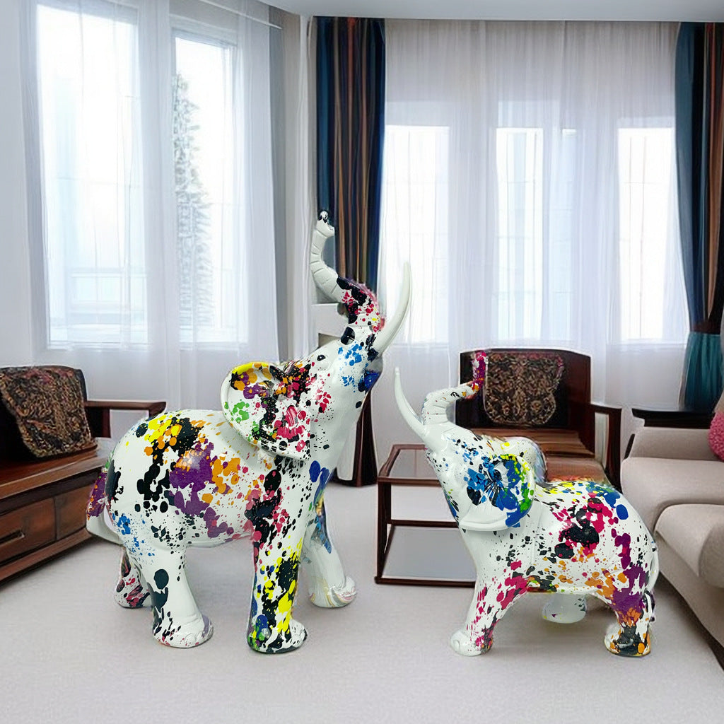 Artistic elephant figure with colorful design Bowlift