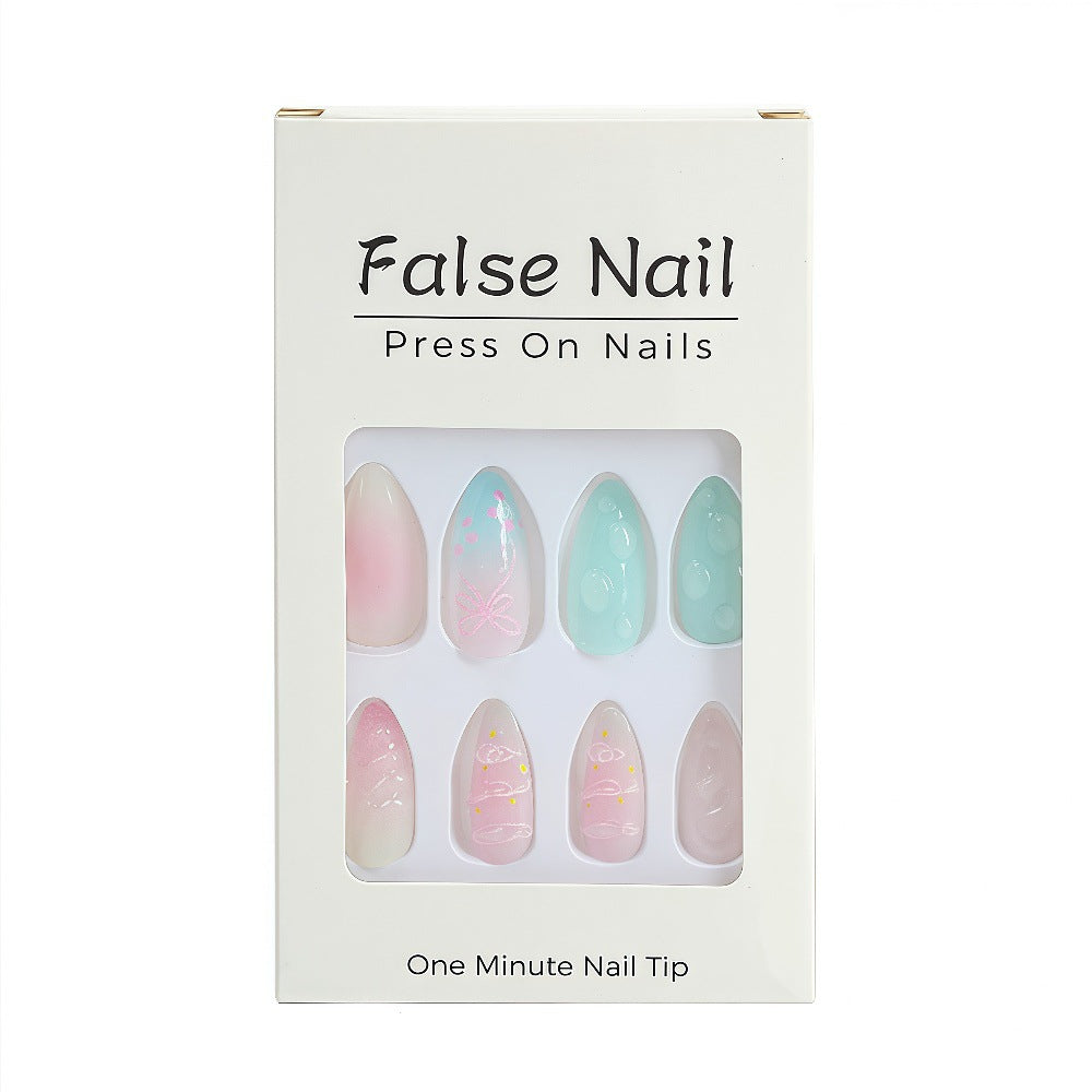 Artificial Nails Set with elegant floral and pastel designs Bowlift