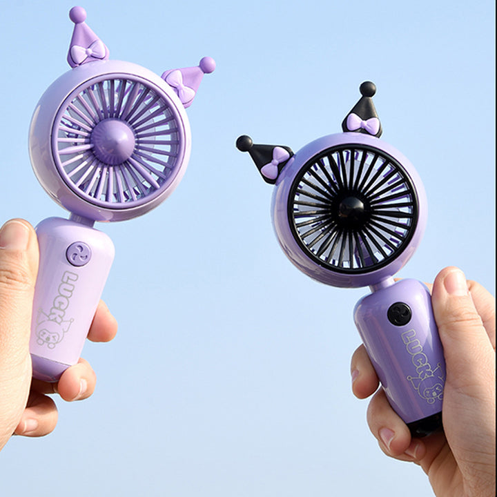 Women's Portable Hand Fan with Cute Rabbit Design Bowlift