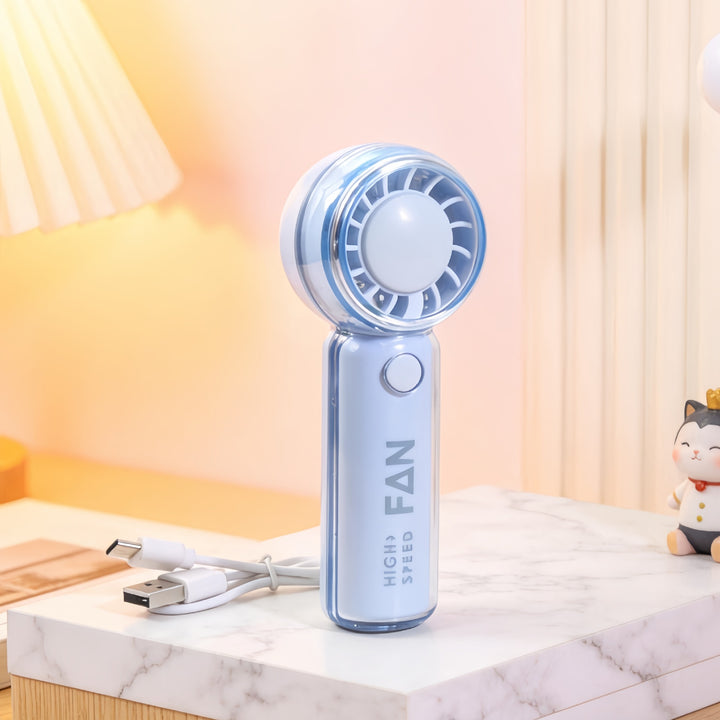 Ladies portable hand fan with playful bear design Bowlift