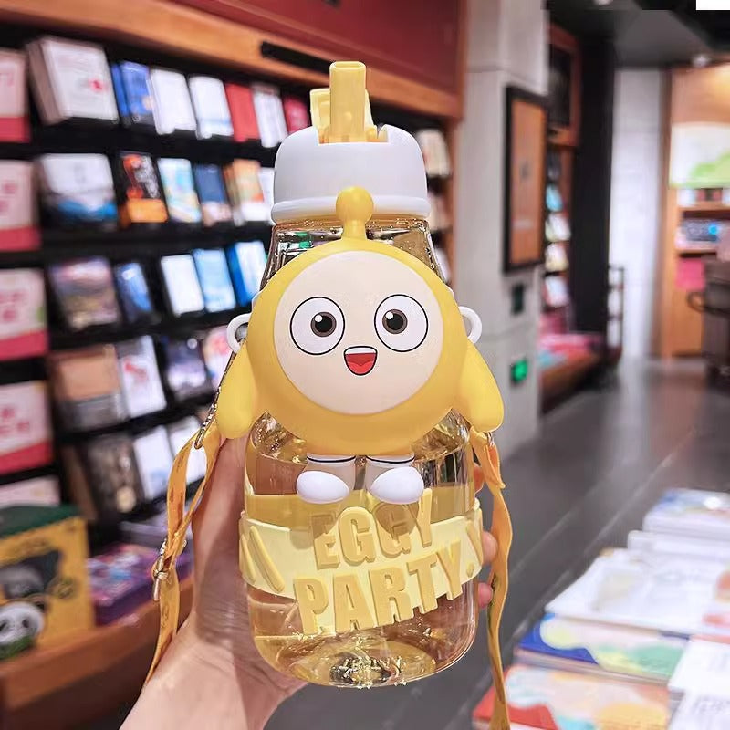 Women’s water bottle with interactive design and stylish character element Bowlift