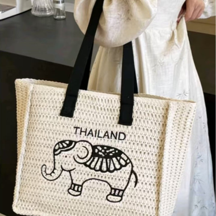 Cotton shopping bag with elephant design Bowlift