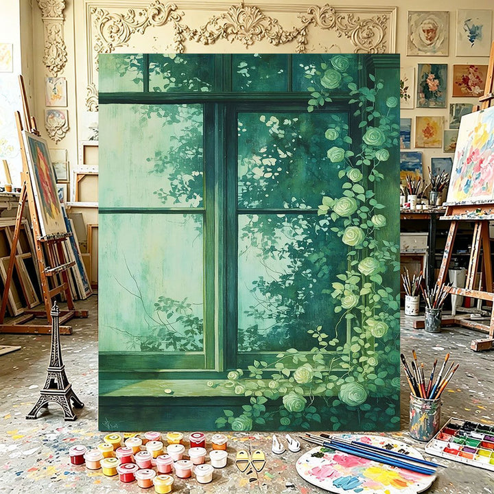Botanical Window Canvas Art Bowlift