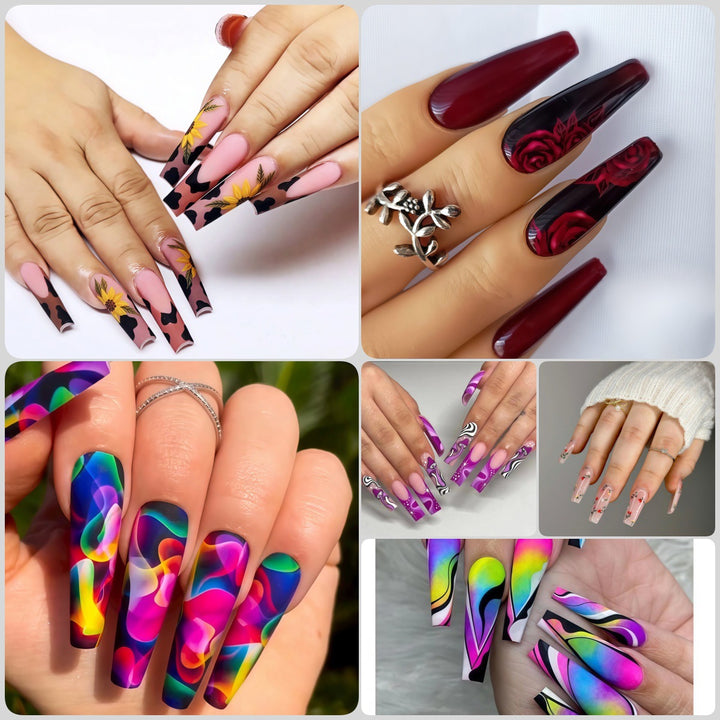 Artificial nails with abstract patterns Bowlift