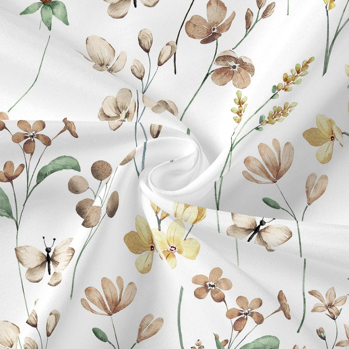 Floral Print Shower Curtain Bowlift