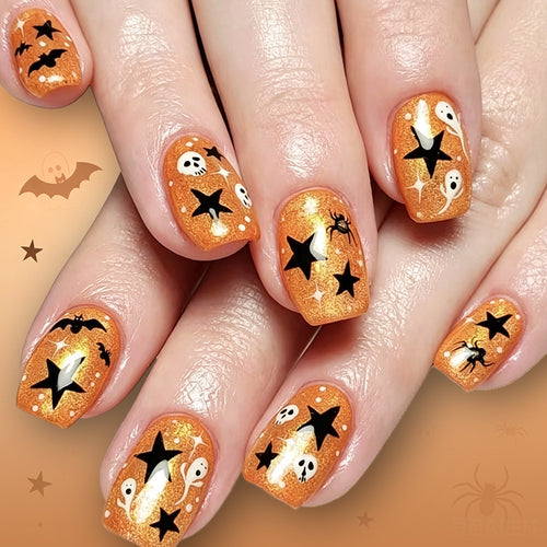 Halloween-Themed Glitter Nail Art Bowlift