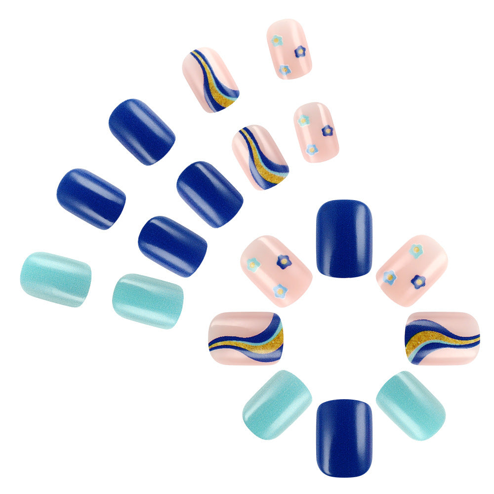 Artistic Floral Acrylic Press-On Nails Bowlift