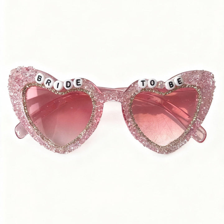 Rhinestone-Embellished Heart Sunglasses Bowlift