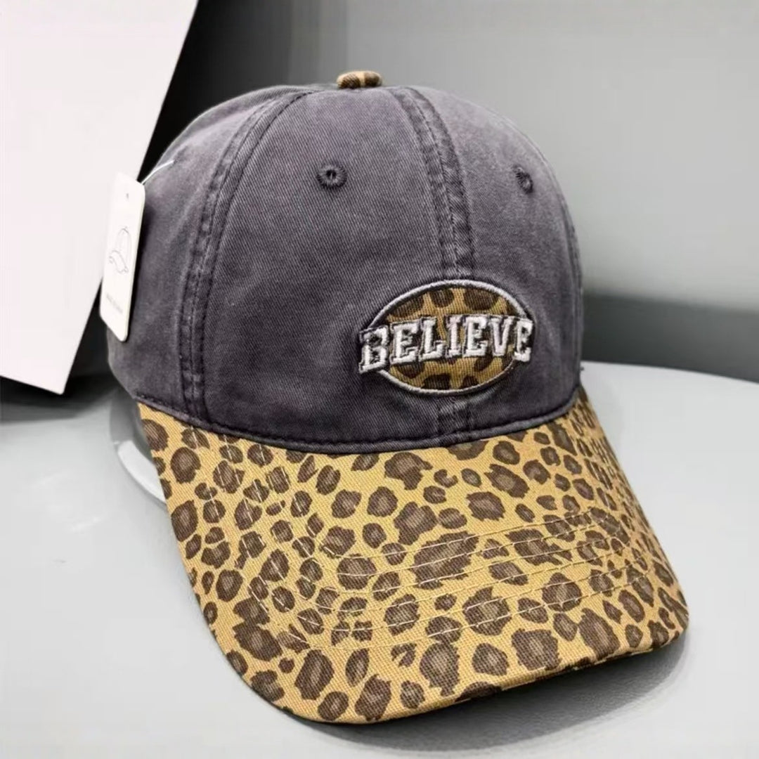 Women's Casual Leopard Print Baseball Cap Bowlift
