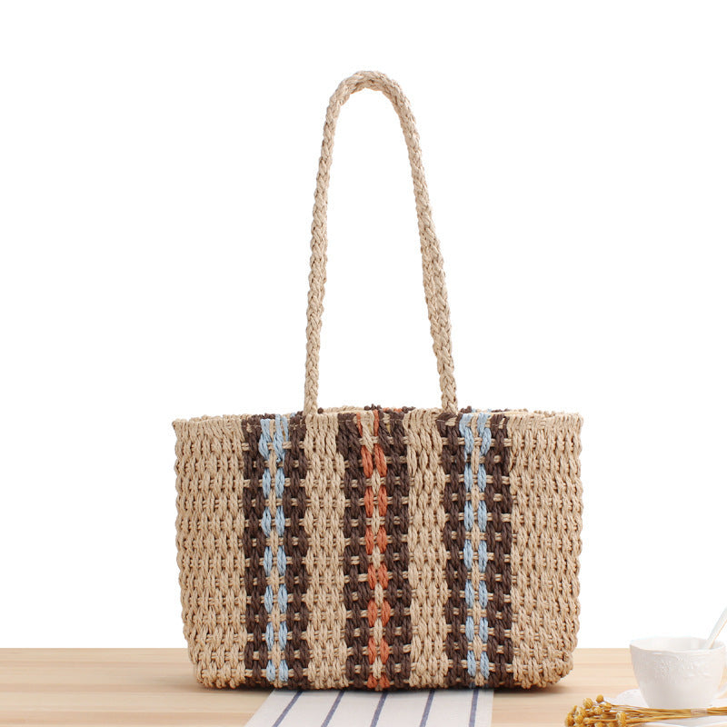 Beach bag in modern design with decorative stripes Bowlift