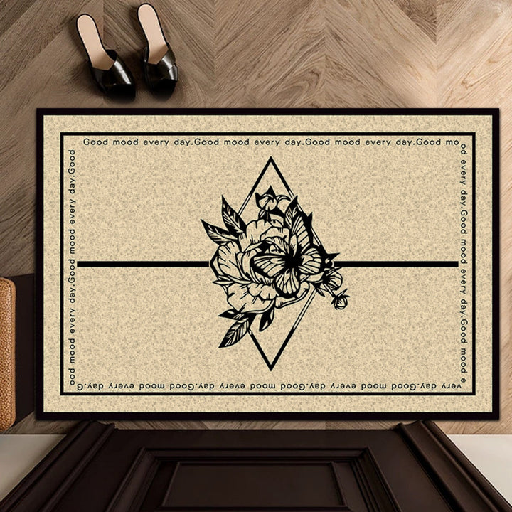 Unisex Elegant Floral Welcome Mat Bowlift