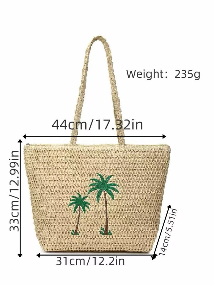 Beach bag with handcrafted palm pattern Bowlift