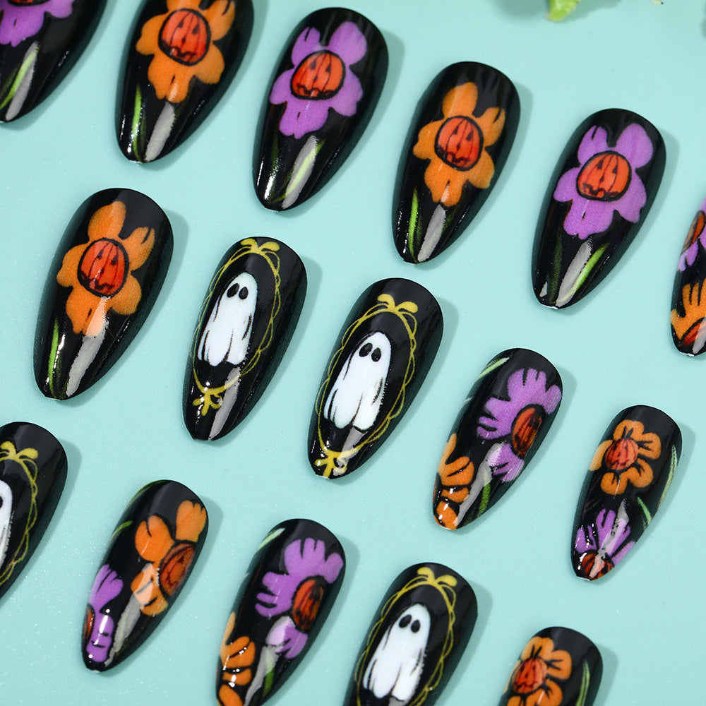 Artificial nails with creative Halloween design Bowlift