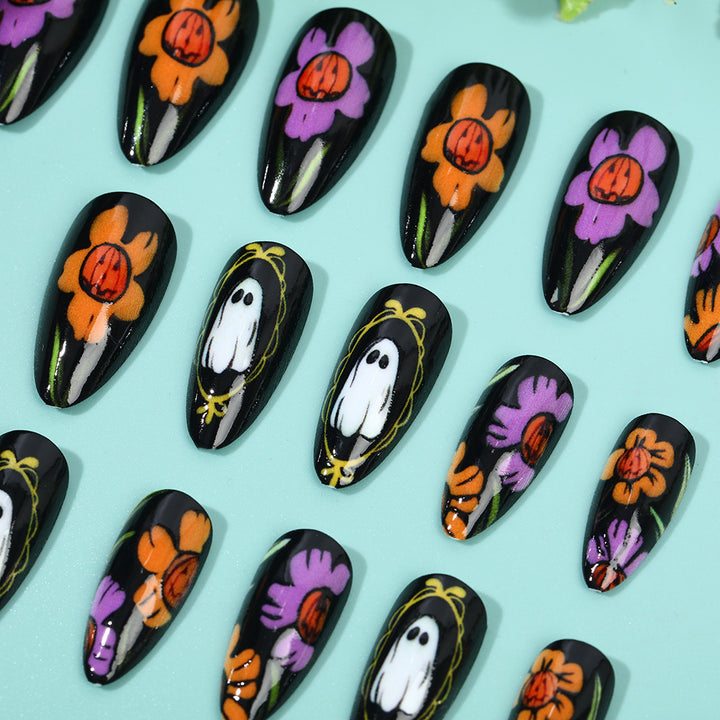 Artificial nails with creative Halloween design Bowlift