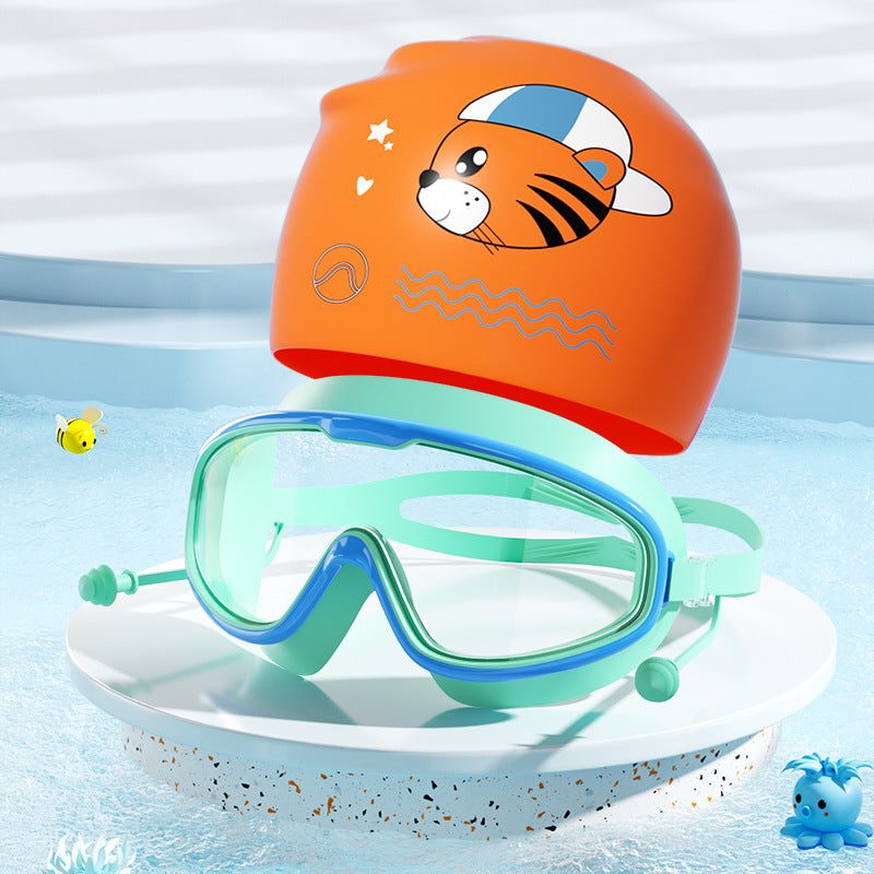 Kids Fun Tiger-Themed Swim Set Bowlift