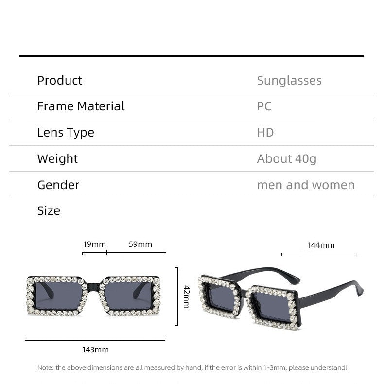Women's fashionable sunglasses with glittering frame embellishment Bowlift