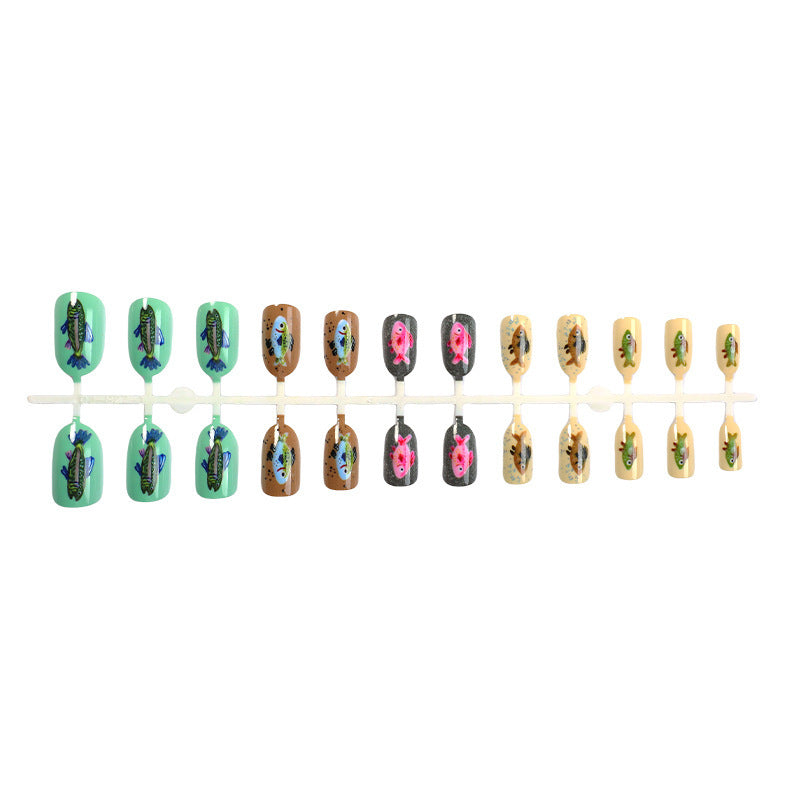 Creative nail art set with colorful animal designs Bowlift