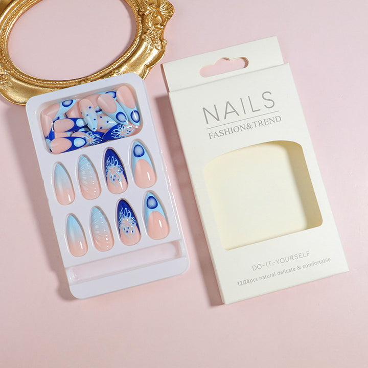 DIY Artistic Press-On Nail Set Bowlift