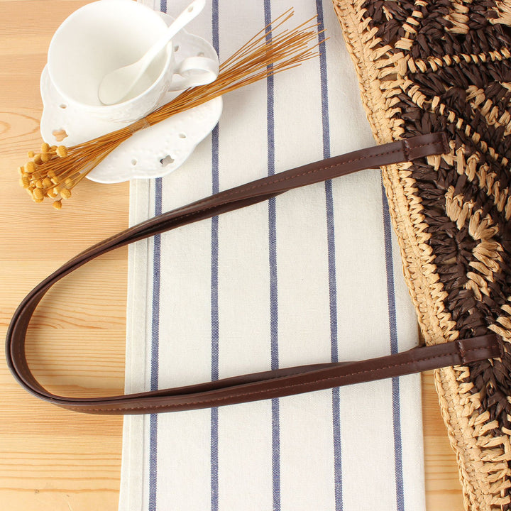 Large Beach Bag Made of Woven Bast Bowlift