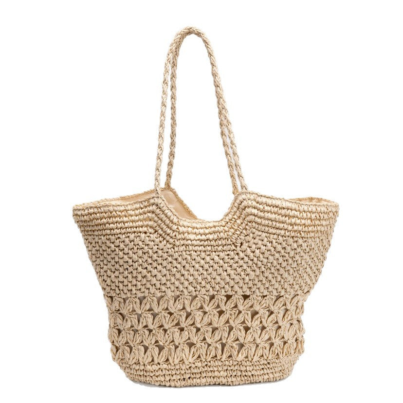 Large Basket Bag with Structured Design Bowlift
