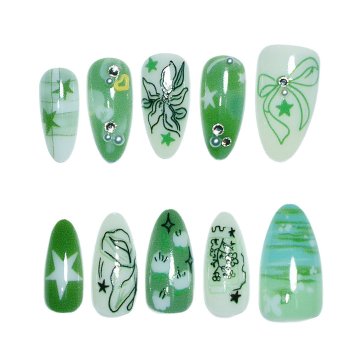 Artistic Botanical Nail Tips Bowlift