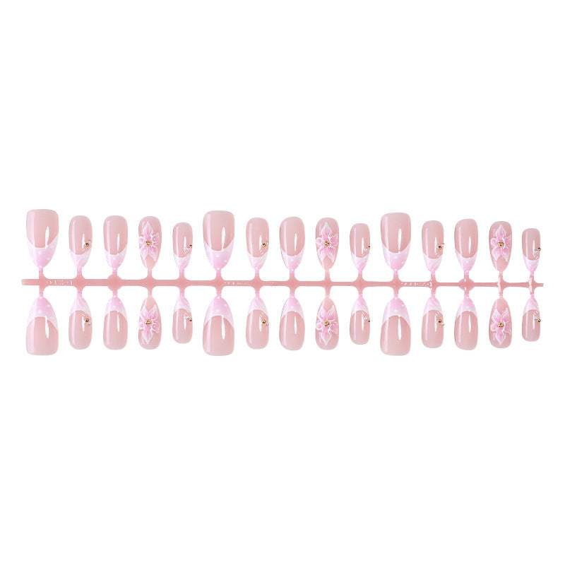 Elegant Floral Press-On Nail Art Set Bowlift 1788496102
