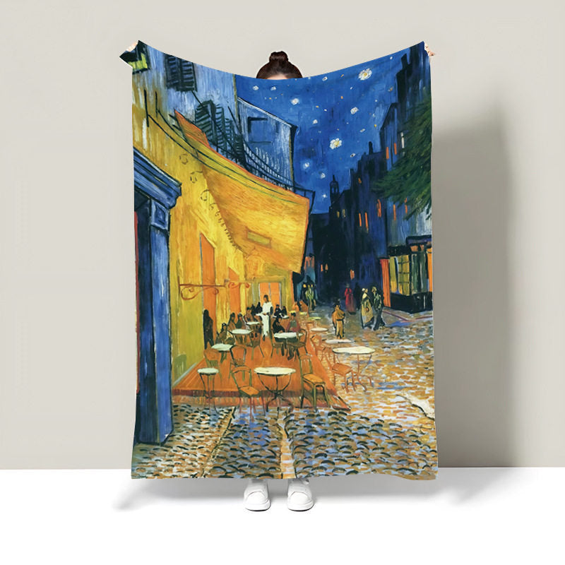 Artistic Floral Print Throw Blanket