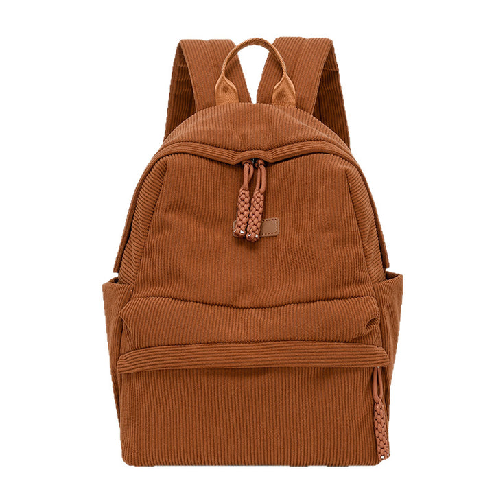 Stylish Corduroy Backpack Bowlift