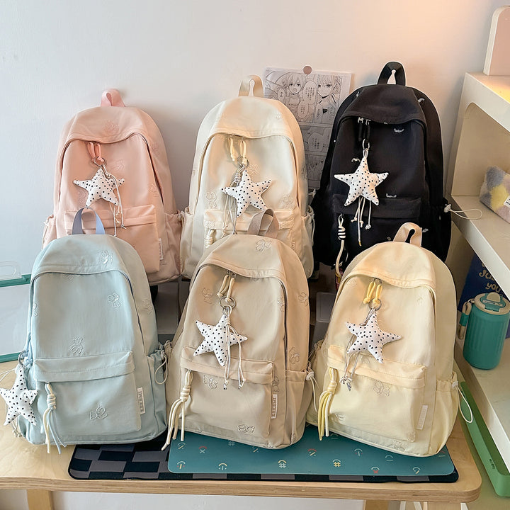 Decorative Embroidered Backpack Bowlift