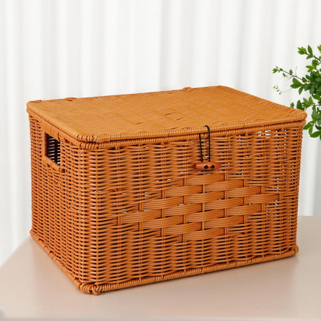 Versatile Natural Woven Storage Chest Bowlift