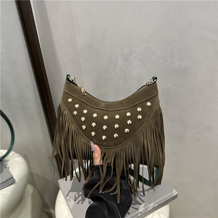 Decorative Fringe Crossbody Bag Bowlift