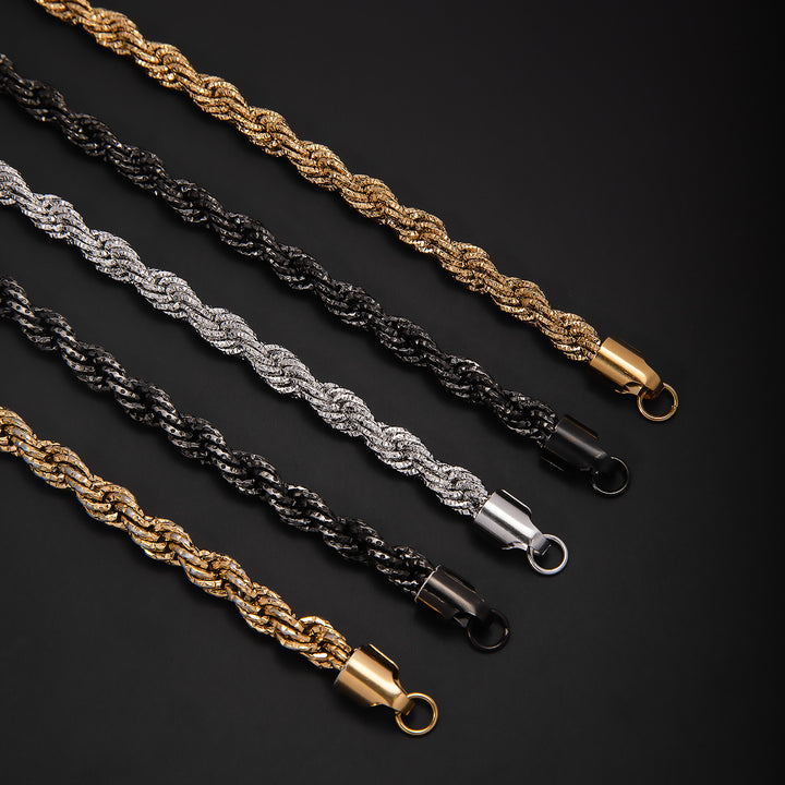 Braided Gold Statement Bracelet Bowlift