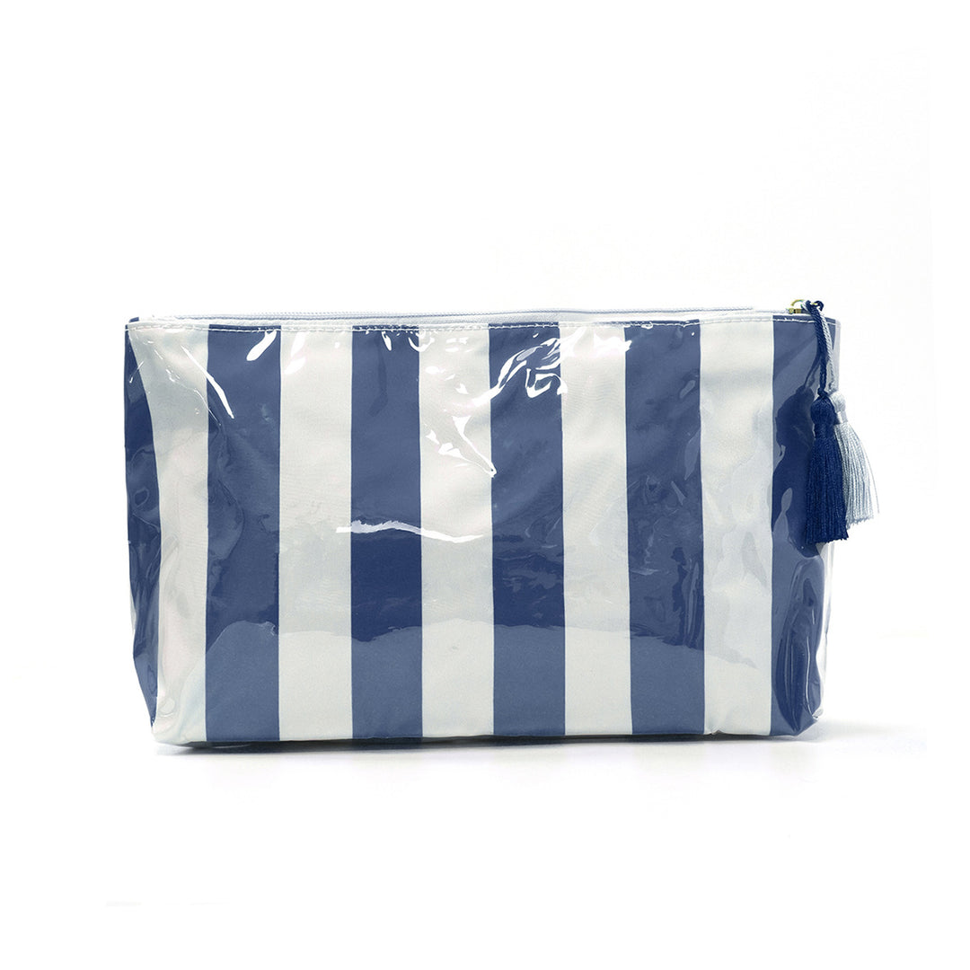 Cosmetic pouch with practical zipper and colorful checkered pattern Bowlift