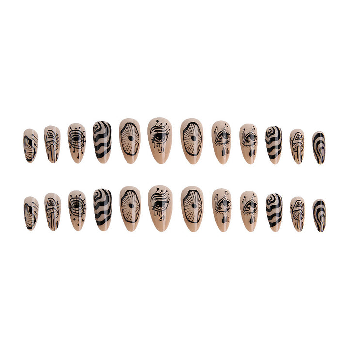 Artful nails with abstract design Bowlift