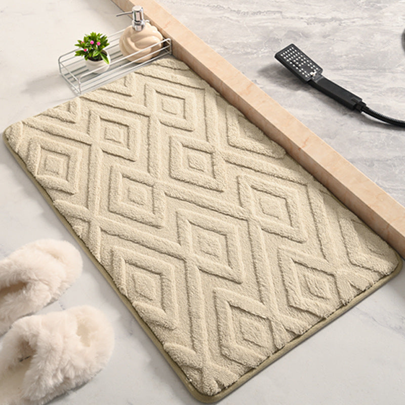 Luxurious Diamond-Pattern Bath Mat