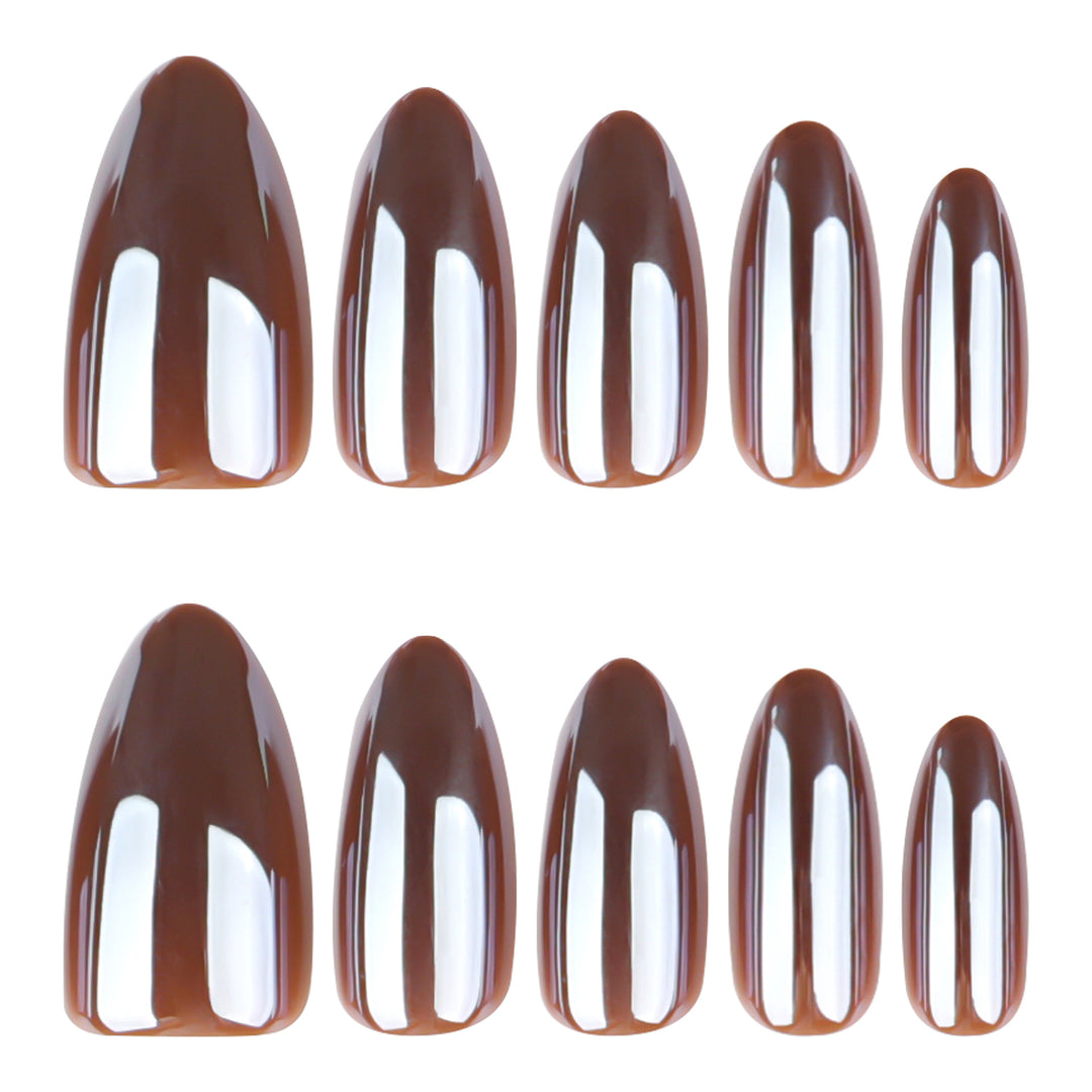 Artificial press-on nails with glossy finish Bowlift